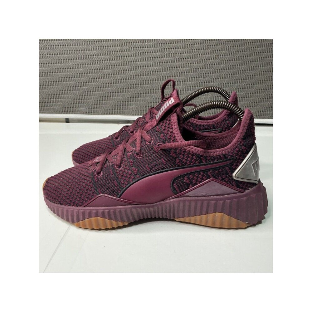 Puma Women's Defy Luxe Claret-Metallic Ash Burgundy Athletic Sneakers Size 7C